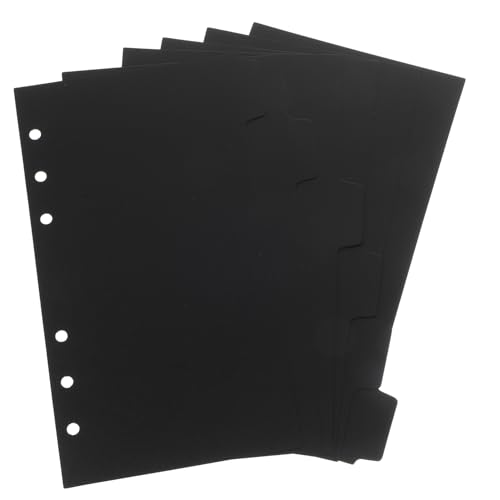 Veemoon Ordner-Trennblätter A6 – 6 Stück Einsteckbare Kunststoff-Trennblätter Mit 6 Löchern in Schwarz Ideal Für Notizbücher Und Zur Perfekten Organisation Ihrer Unterlagen Veemoon Ordner-Trennblätter A6 – 6 Stück Einsteckbare Kunststoff-Trennblätter Mit 6 Löchern in Schwarz Ideal Für Notizbücher Und Zur Perfekten Organisation Ihrer Unterlagen von Veemoon