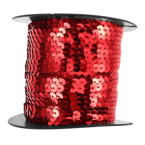 Veemoon Paillettenband Yards Elastisches Glitzer Ribbon für Diy Kostüme Dekorationen und Bastelprojekte Breites Funkelndes Besatzband Kräftigem Rot für Vielseitige Anwendungen Veemoon Paillettenband Yards Elastisches Glitzer Ribbon für Diy Kostüme Dekorationen und Bastelprojekte Breites Funkelndes Besatzband Kräftigem Rot für Vielseitige Anwendungen von Veemoon