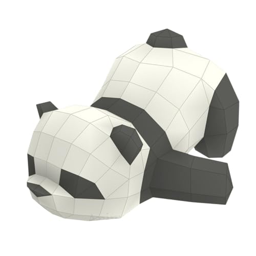 Veemoon Papiermodell Schlafender Panda Handgemachtes Origami Bastelspielzeug Hochwertigem Papier Geometrische Dekoration für Festivals und Partys Einfach Zusammenzubauen von Veemoon