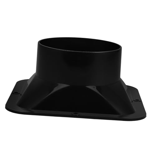 Veemoon Plastikluftauslassverbindungen ABS-Entlüftung Flanschanschluss Staubsammler-Armaturen Rohrflanschausrichter Luftschlauchadapter Staubhaube Sanitärflansch Luftkanaladapter Schwarz von Veemoon