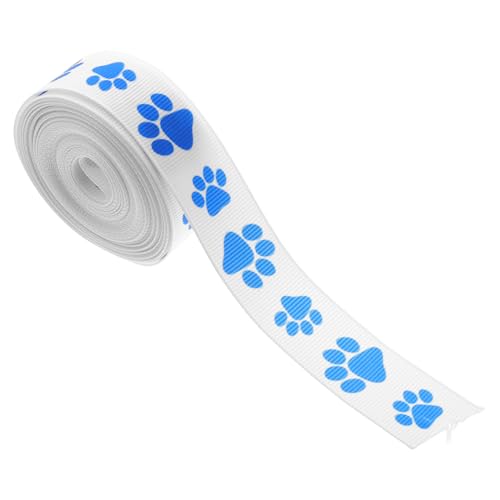 Veemoon Polyester Geschenkband mit Pfotenabdruck Dekoratives Band für Verpackungen Bastelarbeiten und Heimdekoration Vielseitiges Robustes Geschenkband für und Partys Yards von Veemoon