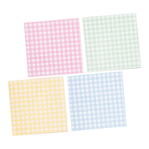Veemoon Portable Memo Pads mit Kariertem Design Farben Je Block Langlebiges Notizpapier für Nachrichten Planungen und Notizen Schreibpapier für Schule und Büro von Veemoon