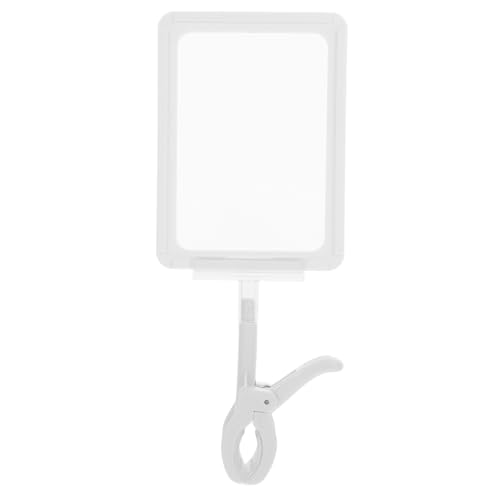 Veemoon Preisfeld Einzelhandel Inhaber Fan-shop Einstellbar Anzeige Wand Klein Die Etikett Zeichen Mülleimerklammern Supermarkt Zubehör Preisschildhalter Kreidemarker Für Den Korb Weiß Pvc von Veemoon