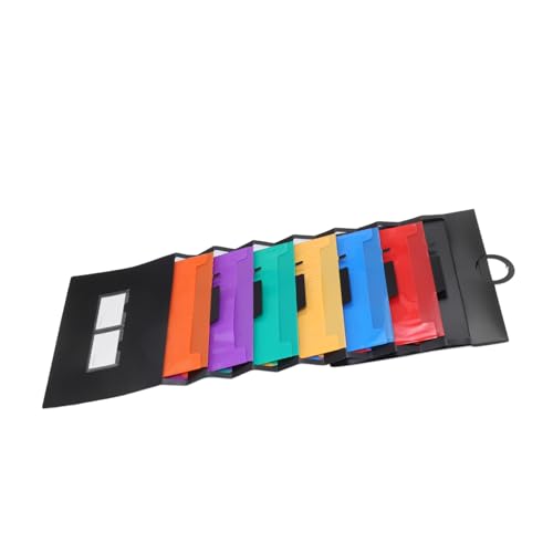 Veemoon Regenbogen-Akkordeontasche Aktenwand-Organizer Aktenordner-Aufhänger Post-Organizer zur Wandmontage Wand-Mail-Organizer Aktenordner zum Aufhängen an der Wand Plastik Schwarz von Veemoon