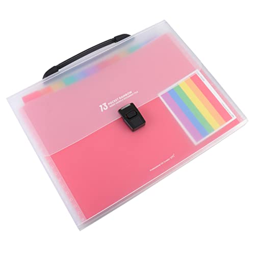 Veemoon Regenbogen Expandable Folder mit Fächern Tragbare Multilayer Dokumententasche für Zuhause Büro und Schule aus Robustem zur Organisation Wichtiger Unterlagen von Veemoon