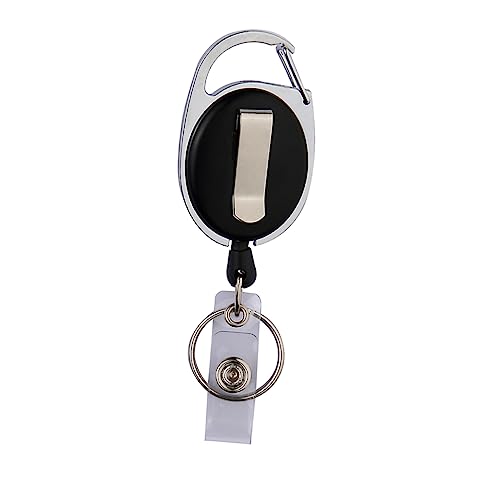 Veemoon Retractable Ellipse Abzeichen Clip mit Strass Applikation Abs Gurt für Ausweise und Namensschilder Tragbarer Ausweishalter mit Verstellbarem Band Ab Farbe von Veemoon