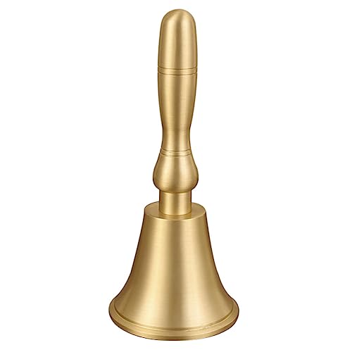 Veemoon Retro Kupfer Handglocke mit Ergonomischem Griff Lauter Klarer Rostfrei Vielseitig als Service und Empfangsglocke für Restaurant Hotel Schule und Notfallgebrauch Geeignet von Veemoon