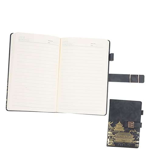 Veemoon Retro-Notizbuch Notizblock wöchentlicher Monatsplaner Notizbilder Zeitplaner Tägliches Schedule -Notebook Notizbuch mit Schnalle Planungshandbuch Schülerbedarf Kunstleder Black Veemoon Retro-Notizbuch Notizblock wöchentlicher Monatsplaner Notizbilder Zeitplaner Tägliches Schedule -Notebook Notizbuch mit Schnalle Planungshandbuch Schülerbedarf Kunstleder Black von Veemoon