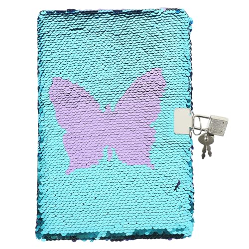 Veemoon Reversibles Glitzer Notizbuch mit Niedlichem Muster Liniertes Tagebuch Tragbar Schloss Farbenfrohes Kleines Schreibheft für Schule Reisen und Alltag Kreatives Veemoon Reversibles Glitzer Notizbuch mit Niedlichem Muster Liniertes Tagebuch Tragbar Schloss Farbenfrohes Kleines Schreibheft für Schule Reisen und Alltag Kreatives von Veemoon