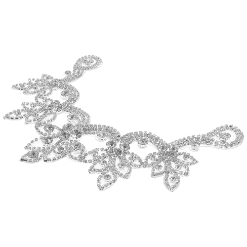 Veemoon Rhinestone Applique Patch für Hochzeitskleider Glitzerndes Strass Aufbügeln für DIY Kleidung Taschen Schuhe und Mehr zum Reparieren und Dekorieren von Veemoon