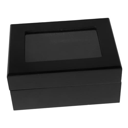 Veemoon Ring Schmuckschatulle Ringetui Eheringboxen Für Zeremonie Eheringhalter Für Zeremonie Eheringhalter Mit Deckel Ringe Trägerhalter Holz Schwarz von Veemoon