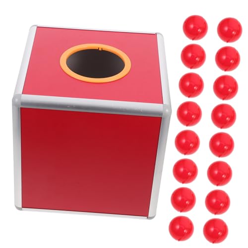 Veemoon Rote Losbox mit Roten Bällen Mehrzweck spenden Wahlurne für Partys Spiele und Veranstaltungen Große Kapazität Unterhaltsames Design als Office Storage Box und Drawing Box von Veemoon