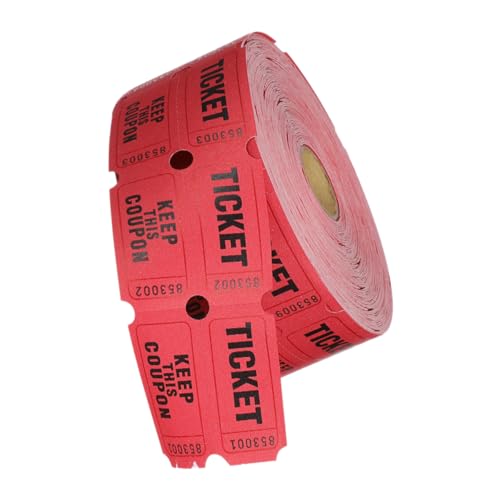 Veemoon Rote Raffle Tickets Rolle Event Tickets für Partys Aktivitäten Gewinnspiele Karneval Schulveranstaltungen und Warteschlangen Nummernvergabe von Veemoon