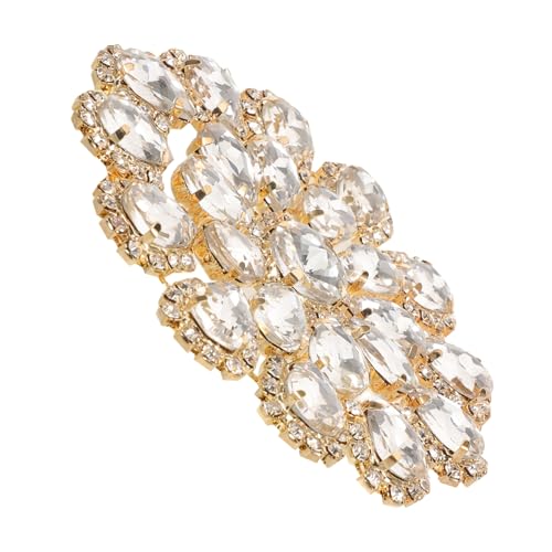 Veemoon Runder Braut Strass Applikation mit Metallkette Vielseitiger Schmuck für Hochzeit Handnähen Schmuckstein Patches Elegante Tasche Kleid DIY Dekoration Weiß Veemoon Runder Braut Strass Applikation mit Metallkette Vielseitiger Schmuck für Hochzeit Handnähen Schmuckstein Patches Elegante Tasche Kleid DIY Dekoration Weiß von Veemoon