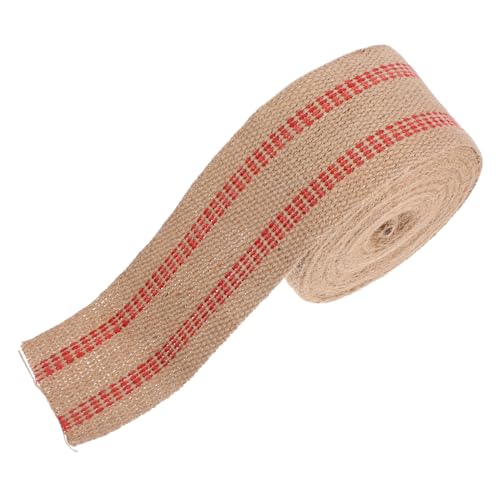 Veemoon Rustikales Jute gurtband Breit mit Roten Streifen Robustes Möbelband für Stuhlreparatur Vielseitig für Basteln Verpackung Gartenarbeit und DIY projekte Geeignet Veemoon Rustikales Jute gurtband Breit mit Roten Streifen Robustes Möbelband für Stuhlreparatur Vielseitig für Basteln Verpackung Gartenarbeit und DIY projekte Geeignet von Veemoon