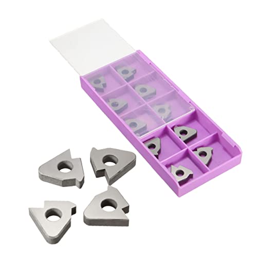 Veemoon Satz 10 CNC -Kohlenstoffmetallklinge cuttermesser klingen Hartmetalleinsätze Carbide Drehbits Carbid -Dreheinsätze für Metall Carbid -Einsätze drehen Einsatz Silver von Veemoon