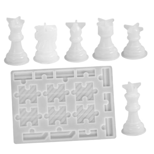 Veemoon Schachformen für DIY Epoxidharz Inklusive Internationaler Schachfiguren Gussformen und Schachbrett Puzzle Flexible Silikonformen für Kreative Bastelarbeiten und Geschenke von Veemoon