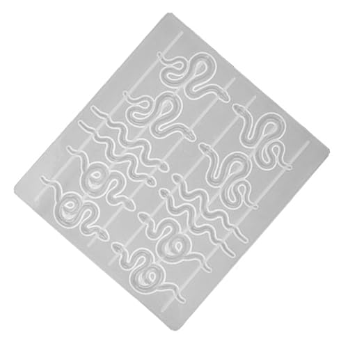 Veemoon Schlangenmuster Ohrringe Silikonform Wiederverwendbare Gießform für DIY Schmuck Flexible Ornamentform für Bastelprojekte für Ohrringe Schlüsselanhänger von Veemoon