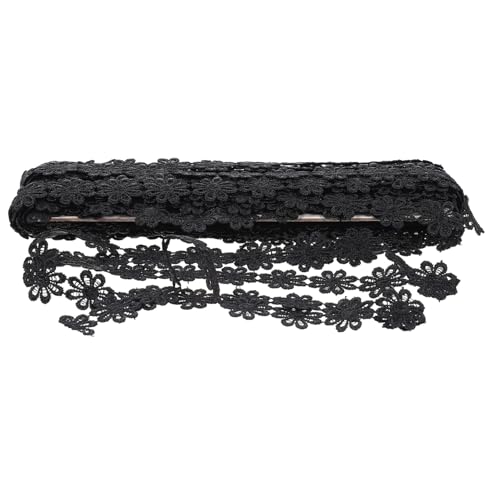 Veemoon Schwarze Polyester Spitze Stoffapplikation DIY Spitzenband für Bekleidungsdekoration Handgemachte Bastelverzierung Langlebig Hautfreundlich Veemoon Schwarze Polyester Spitze Stoffapplikation DIY Spitzenband für Bekleidungsdekoration Handgemachte Bastelverzierung Langlebig Hautfreundlich von Veemoon