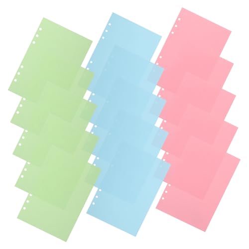 Veemoon Seitiges Ringbuch Nachfüllpapier Buntes Blanko Planner Inserts Lose Nachfüllung für Notizbücher Tagebücher und Journale Glatte Oberfläche Vielseitig Beschreibbar von Veemoon