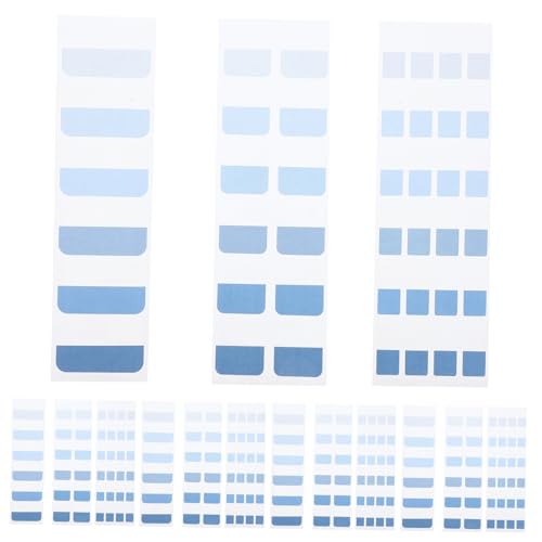 Veemoon Selbstklebende Index Tabs Blau Vielfältige Seitenmarker für Büro Schule Zuhause Kleine Mittlere Große Klebezettel zum Einfachen Beschriften und Kategorisieren von Büchern Ordnern von Veemoon