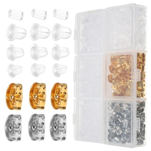 Veemoon Silikon Ohrringverschlüsse Für Ohrstecker Set Transparente Ohrringstopper Für DIY Schmuckherstellung Vielseitig Kompatibel Komfortabel Und Hautfreundlich von Veemoon