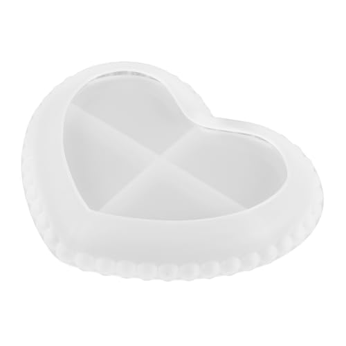 Veemoon Silikonform Herzform DIY Box Gießform für Schmuckhalter Epoxidharz Silikon Gießform Flexible Langlebige Aufbewahrungsbox Kreative Dekoration für Zuhause und Feierlichkeiten von Veemoon