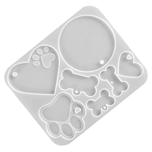 Veemoon Silikonform Hundeknochen Anhängermotiv Gießform für Epoxidharz Hundemarken Basteln Kreative DIY Haustier Namensschild Herstellung von Veemoon