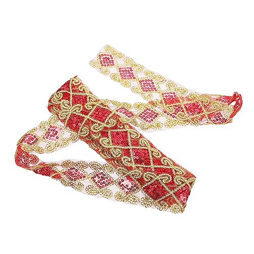 Veemoon Spitze Pailletten Spitze Elegant Hochzeitszubehör Party Vintage-spitzenbesatz Midi- Braut Als Dekoration Tischdeko Für Die Brautdusche Dekorationen Brautjungfer Mit Rot Polyester von Veemoon