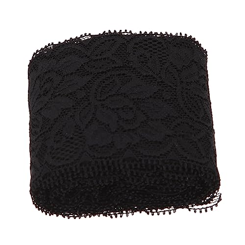 Veemoon Spitzen zubehör hochzeitsdekoration wedding decoration geschenkeband Kleidungsaccessoires geschenkband Nähen Schnürsenkel Spitzenband selber machen Kleidung Spitze Nylongarn Black von Veemoon