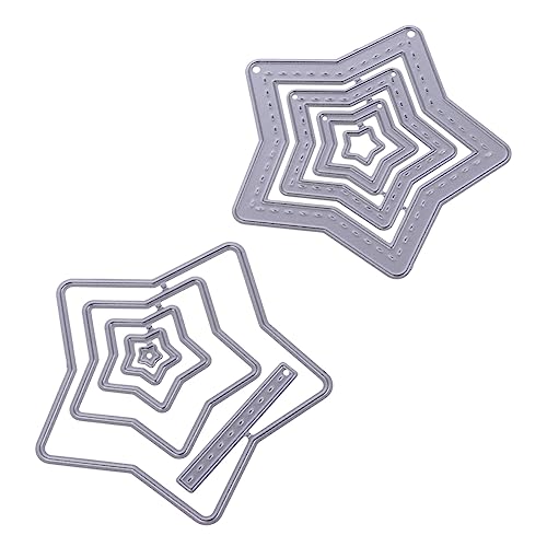 Veemoon Stanzformen 1Stück Stern Schablonen für Scrapbooking Selbstgemacht Karten Machen Metallstanzformen für Papierbasteln Bastelbedarf für Einladungen und Dekorationen von Veemoon