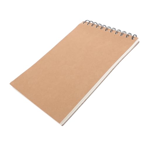 Veemoon Studentenskizzle skizzieren Skizzierung ungefüttert Skizzenbuch zum Zeichnen gebunden Spiralskizzen-Notizbuch kleines Spiral-Skizzenbuch spiralförmiger Skizzenblock Papier Braun von Veemoon