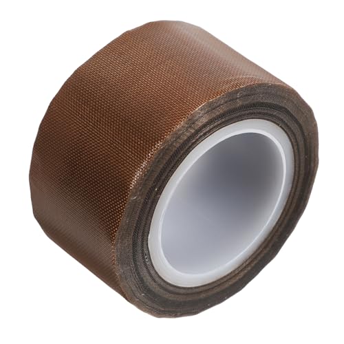 Veemoon Teflonband Wärmeübertragungsband Streifen Heizband für Sublimation Hitzebeständiges Band Wärmeband PTFE-Band Hitzebeständiges Klebeband für Sublimation Glasfaser Hellbraun von Veemoon