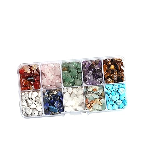 Veemoon Teiliges Bunte Zerstoßene Steinperlen mit Fächern Langlebige Schmuck zwischenperlen Glatte Oberfläche für DIY Armband Halskette Basteln und Kreative Schmuckgestaltung von Veemoon