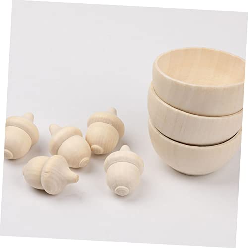 Veemoon Teiliges DIY Holzschalen mit Naturbelassenen Schalen und Eicheln Bastelmaterial für Langlebiges Holzspielzeug für Gemeinsame Eltern Junge Mädchen Aktivitäten Einfach Bemalbar und Veemoon Teiliges DIY Holzschalen mit Naturbelassenen Schalen und Eicheln Bastelmaterial für Langlebiges Holzspielzeug für Gemeinsame Eltern Junge Mädchen Aktivitäten Einfach Bemalbar und von Veemoon