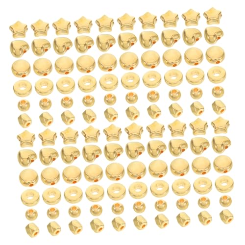 Veemoon Teiliges Goldene Kunststoff Abstandshalter Perlen für DIY Schmuckherstellung Leichte Langlebige Kunststoffperlen mit Großem für Armbänder Halsketten und Anhänger Vielseitiges Veemoon Teiliges Goldene Kunststoff Abstandshalter Perlen für DIY Schmuckherstellung Leichte Langlebige Kunststoffperlen mit Großem für Armbänder Halsketten und Anhänger Vielseitiges von Veemoon