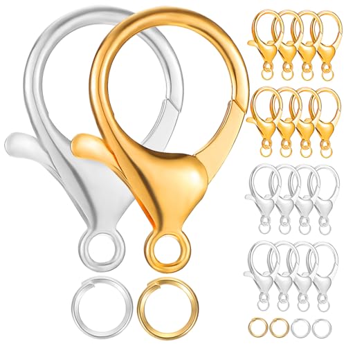 Veemoon Teiliges Lobster klauenverschlüsse und Offene Biegeringe aus Robustem Legierungsmetall Vielseitig Einsetzbar für Armbänder Selber Machen Schmuck Herstellen und Perlenarmbänder DIY Veemoon Teiliges Lobster klauenverschlüsse und Offene Biegeringe aus Robustem Legierungsmetall Vielseitig Einsetzbar für Armbänder Selber Machen Schmuck Herstellen und Perlenarmbänder DIY von Veemoon