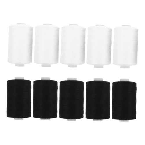 Veemoon Teiliges Nähgarn Polyester Yards Schwarz weiß Glattes Garn für Handnähen und Nähmaschinen Einsetzbar für Quilten Reparaturen und DIY nähprojekte Veemoon Teiliges Nähgarn Polyester Yards Schwarz weiß Glattes Garn für Handnähen und Nähmaschinen Einsetzbar für Quilten Reparaturen und DIY nähprojekte von Veemoon