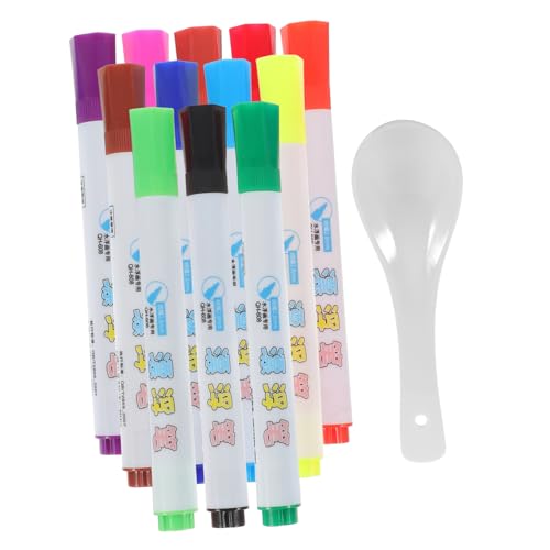 Veemoon Teiliges Whiteboard Marker Trocken Abwischbare Schwimmende Schulmarker in Bunten Farben Praktisch Langlebig und Sicher für Schule Inklusive Löffel für Whiteboards und Zeichnen von Veemoon