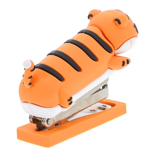 Veemoon Tiger Hefter Heftgeräte für Tiere kleiner süßer Hefter Lehrer Hefter Netter Hefter kompakter Hefter schöner Hefter Musterdruckhefter Hefter süß PVC-Weichkleber von Veemoon