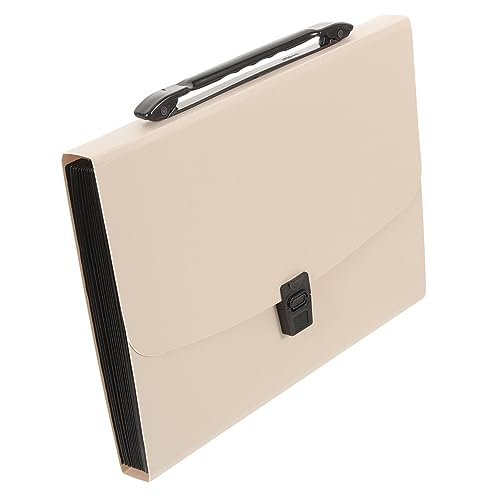 Veemoon Tragbare Orgel tasche Dateiordner Dokumentordner Schulmappen erweiterbar aktenordner dokumentenmappe Datei-Ordner folders Rechnungsordner-Organizer Akkordeon-Dokumentenordner Beige von Veemoon
