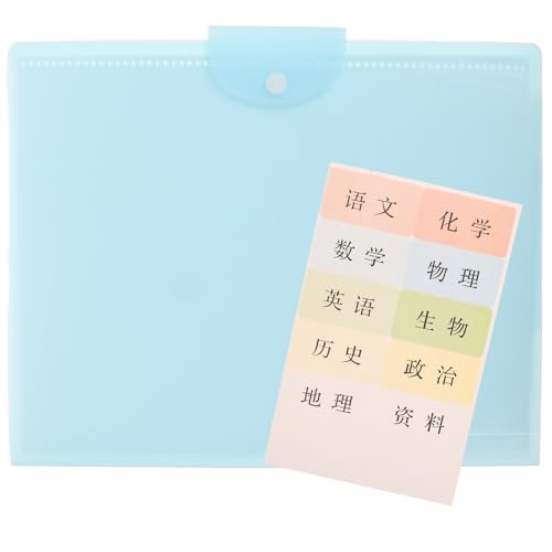 Veemoon Transparent File Folder Organizer für Dokumente Quittungen für Büro Schule und Reisen Stylischem Hellblau von Veemoon