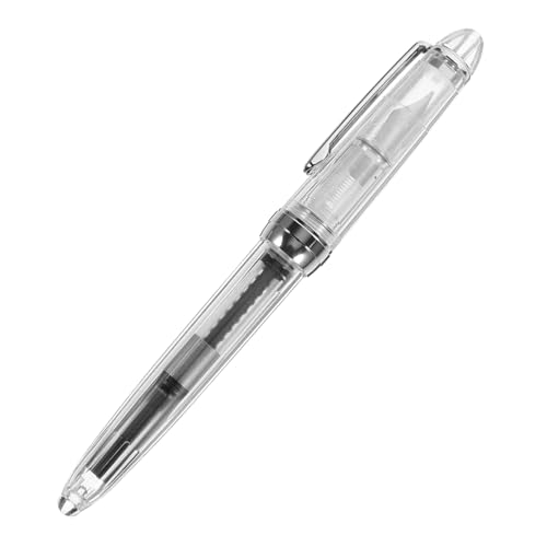Veemoon Transparent Füllfederhalter mit Tintenabsorber Wiederverwendbarer Schreibstift für Kalligraphie für Büro Schule und Anlässe Langlebig Feiner von Veemoon