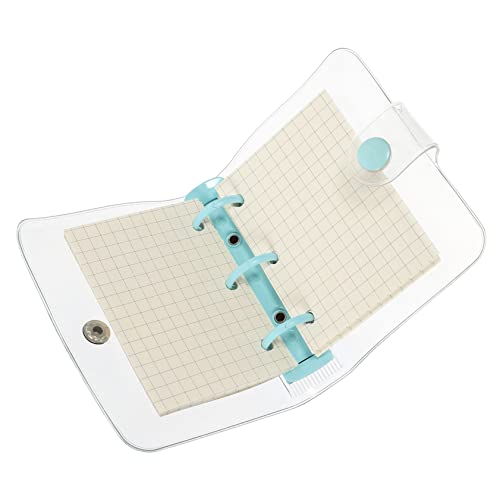 Veemoon Transparent Mini Notizblock mit Losem Ringordner Kleines Handliches Notizbuch für Alltag und Büro Niedliches Design Tragbar und Praktisch für Tagebuch Planer und Notizen von Veemoon