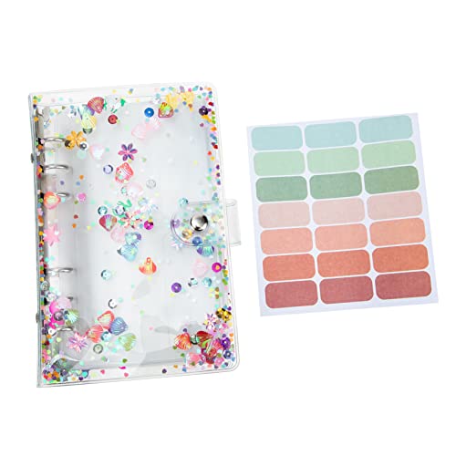 Veemoon Transparenter Money Organizer mit PVC Zipper Tasche Haushaltsbuch Ringbuch für Budget Kartenfächer Etiketten Vielseitiger Geldbinder für Zuhause und Büro von Veemoon