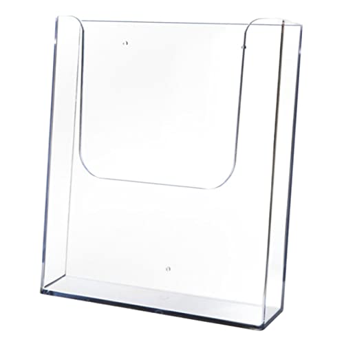 Veemoon Transparenter Prospekthalter Wandhalterung mit Hängeloch Modernes Design Magazinhalter Büro Organizer Platzsparend Dokumentenständer für Schreibtisch und Wandmontage von Veemoon