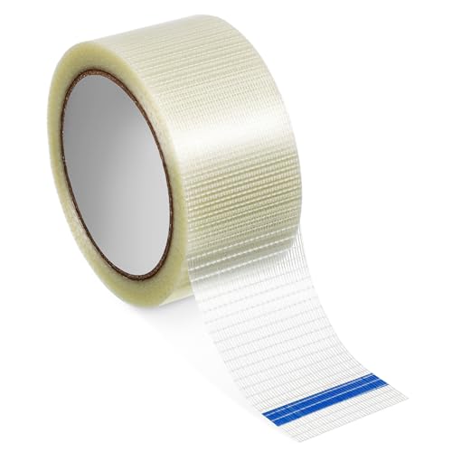 Veemoon Transparentes Fiberglas Klebeband Pet Strapazierfähig Hochtemperaturbeständig Verstärktes Verpackungs und Bauband Für Industrie Versand Sicherung von Veemoon