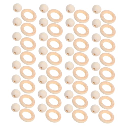 Veemoon Unbehandelte Holzperlen Set mit Großen Lochabstandshaltern und Holzringen Naturfarbene Makramee Holzperlen für DIY Schmuck Armbänder Kränze und Wohnaccessoires Veemoon Unbehandelte Holzperlen Set mit Großen Lochabstandshaltern und Holzringen Naturfarbene Makramee Holzperlen für DIY Schmuck Armbänder Kränze und Wohnaccessoires von Veemoon