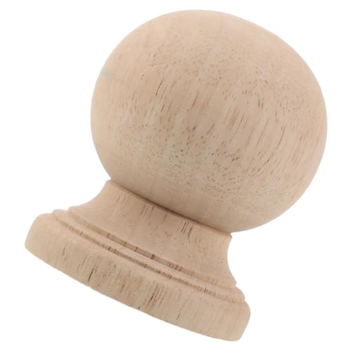 Veemoon Unlackierte Holz-endkugel Finial Dekorative Treppenpfosten Baluster aus Massivholz Vintage Betthaupt Aufsatz für Gartenmöbel DIY Innen Außen von Veemoon