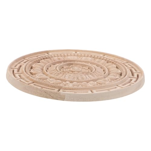 Veemoon Unlackierte Runde Holzapplikation Mandala Blumenornament Geschnitztes Europäisches Holzdekor für Möbel Wiederverwendbar Einfache Montage für Schränke Kommoden Kleiderschränke Veemoon Unlackierte Runde Holzapplikation Mandala Blumenornament Geschnitztes Europäisches Holzdekor für Möbel Wiederverwendbar Einfache Montage für Schränke Kommoden Kleiderschränke von Veemoon